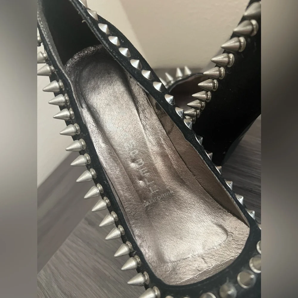 Jeffrey Campbell Madame Spike Suede Studded Platform Pump - Picture 4 of 7